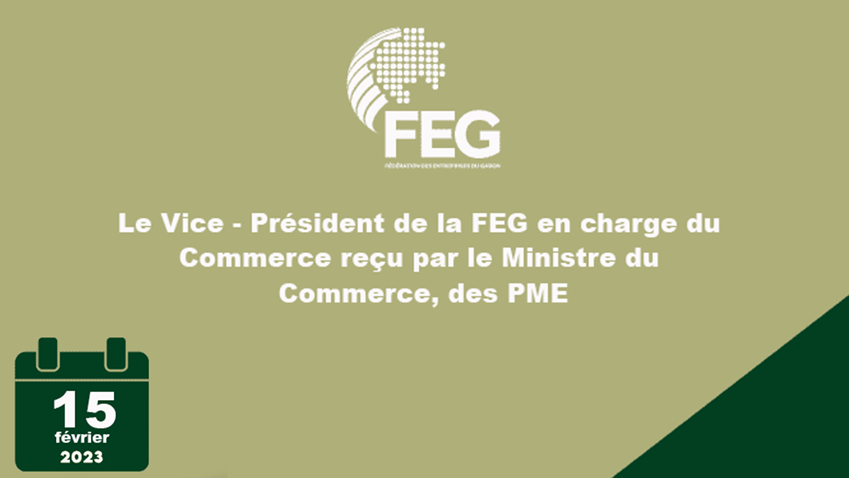 Le Vice - Président de la FEG en charge du Commerce reçu par le Ministre du Commerce, des PME