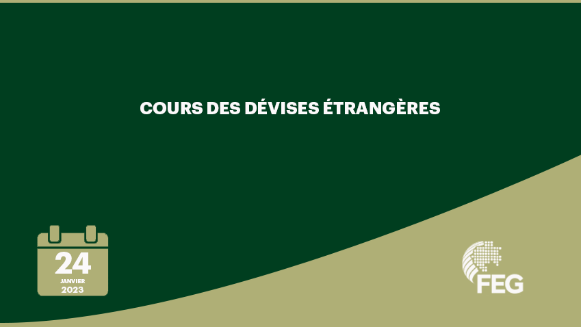 Cours des devises étrangères