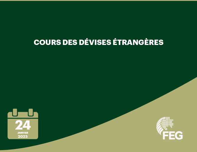 Cours des devises étrangères .